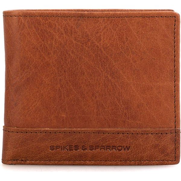 Spikes & Sparrow Pelle Portafoglio Bronco Billfold Wallet Rfid Brandy Marrone-image