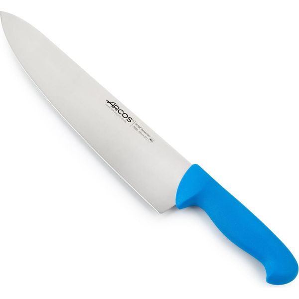 Coltello Da Cuoco Arcos Color - Prof 290923 In Acciaio Inox Nitrum E Polipropilene Blu Mango Ergonomico E Lama Da 30 Cm, Vetrina-image