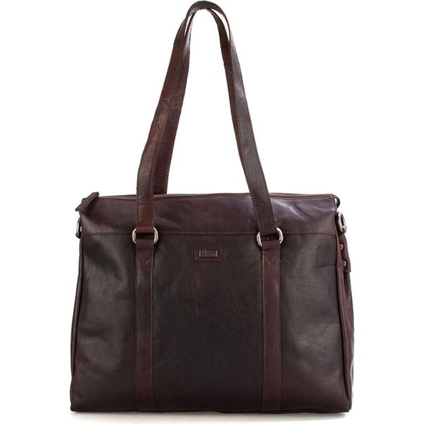 Spikes & Sparrow Pelle Borsa A Tracolla Borsa Da Ufficio Con Scomparto Per Laptop Bronco Business Bag Dark Brown Marrone Scuro-image