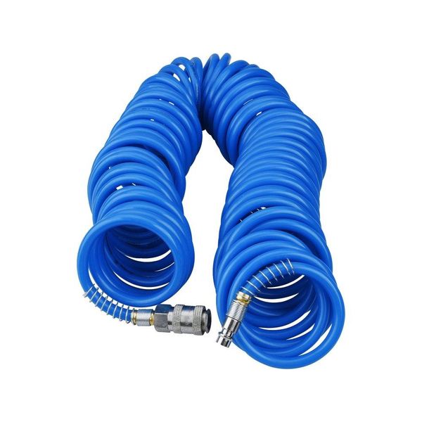 Extol Premium 8865133 Tubo Aria A Spirale Inpoliuretanocon Attacchi Rapidi In Ottone, 1/4", ø6Mm Interno, L 15M"-image