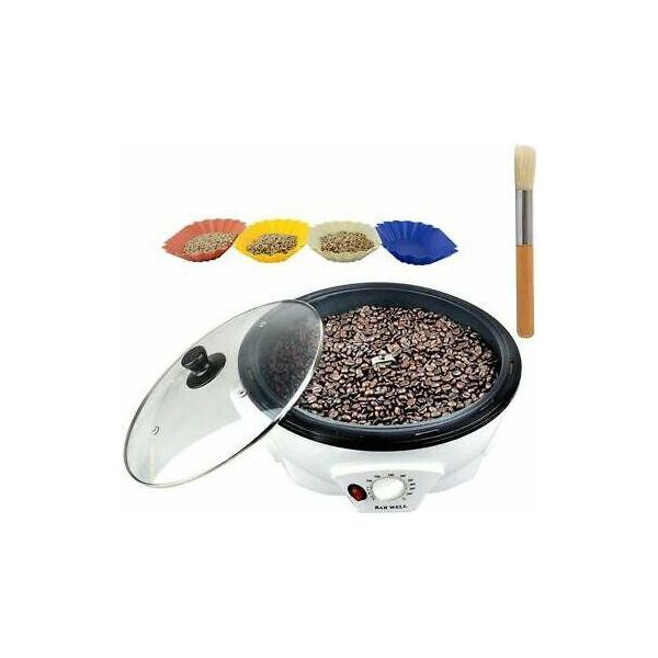 220V/ 1200W Macchina Elettrica Del Torrefattore Del Caffè, Torrefattore Del Caffè Del Chicco Della Famiglia Dell'acciaio Inossidabile Torrefattore Elettrico Del Caffè Del Rotatorio-image