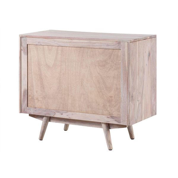 MASSIVMOEBEL24 | Mosayk #207 Comò In Legno Di Acacia - Laccato / Bianco 88X42X75-image