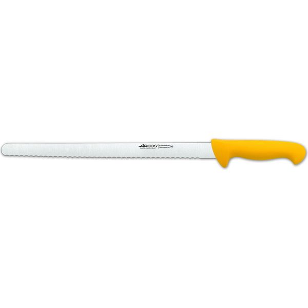 Coltello Da Pasticceria Arcos Color - Prof 293600 In Acciaio Inox Nitrum E Mango Polipropilene Giallo Ergonomico E Lama Da 35 Cm, Vetrinetta-image