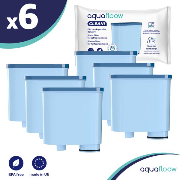 Aquafloow 6X Filtri Acqua Cleani Per Macchine Da Caffè Completamente Automatiche Saeco E Philips | Compatibile Con Philips Aquaclean CA6903/10 CA6903/22 CA6903-image