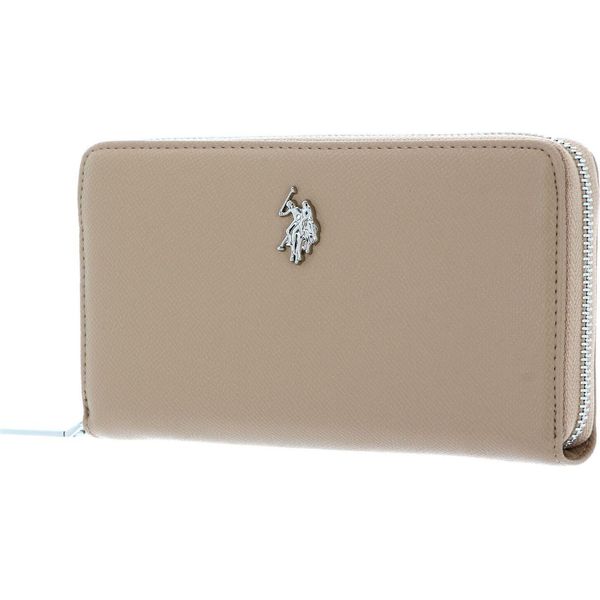 U.S. Polo Assn. Portafoglio Jones Zip Around Wallet Beige Marrone-image