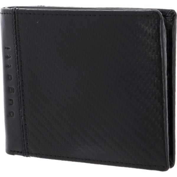 Bugatti Pelle Porta Carte Di Credito Comet Wallet With Flap Black Nero-image