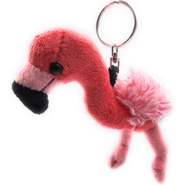 Onwomania Peluche / Coccolone / Portachiavi In Tessuto Animale Fenicottero Rosa Uccello 28 Cm-image
