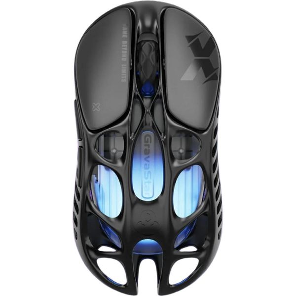 Gravastar Mercury X 49 G Mouse Da Gioco Senza Fili, Sensore Paw 3950 Da 32.000 Dpi, Frequenza Di Polling Di 1000 Hz, Nero-image