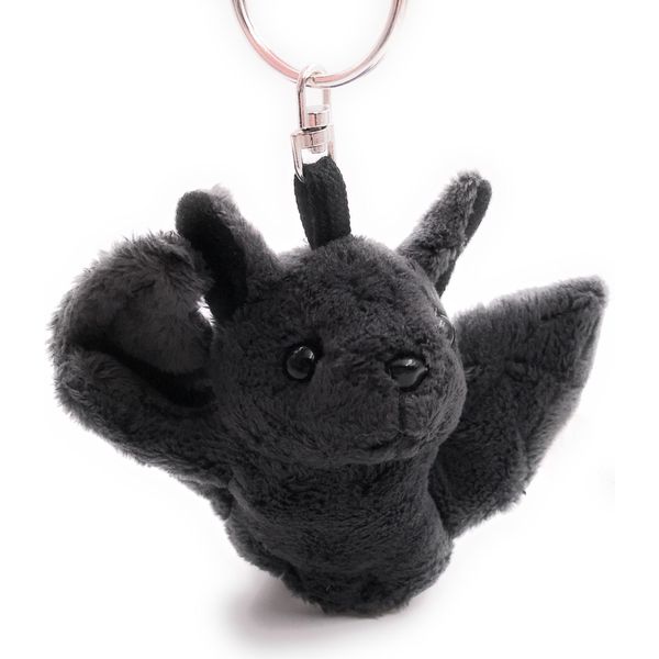 Onwomania Peluche / Coccolone / Portachiavi In Tessuto Animale Pipistrello Nero Marrone 15 Cm-image