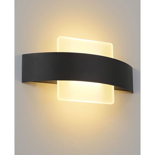 Zmh Led Wall Light Bianco Caldo Lampada Da Parete Interna Acrilica Moderna Lampada Da Letto Lampada Da Notte 6W Per Soggiorno Camera Da Letto Soggiorno Studio Scala-image
