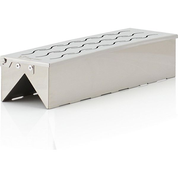 Bbq-Toro Scatola Per Affumicatura In Acciaio Inox "Triangolo"" | 31 X 8,5 X 6,5 Cm | Scatola Per Aromi Per Barbecue A Gas, Barbecue A Carbonella"-image