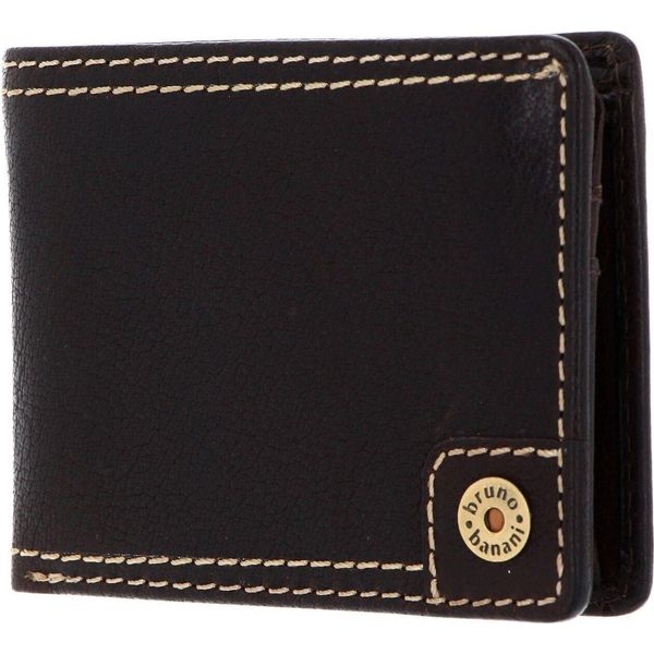 Bruno Banani Pelle Portafoglio Mini Flip Wallet Brown Marrone-image