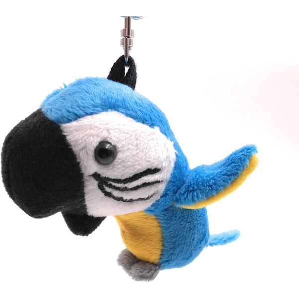 Onwomania Peluche / Coccolone / Portachiavi In Tessuto Animale Pappagallo Blu Uccello 13 Cm-image