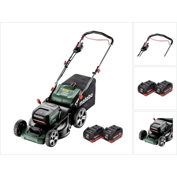 Metabo Rm 36-18 Ltx Bl 46 Tosaerba A Batteria 36 V ( 2X 18 V ) 46 Cm Senza Spazzole + 2X Batteria 10,0 Ah - Senza Caricabatterie-image