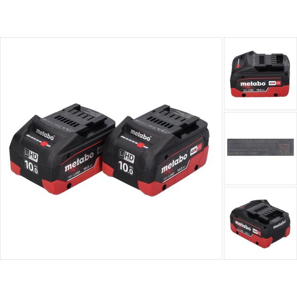 Metabo Lihd Set Di 02 Batterie 18 V 10,0 Ah Sistema Cas (2X 625549000)-image