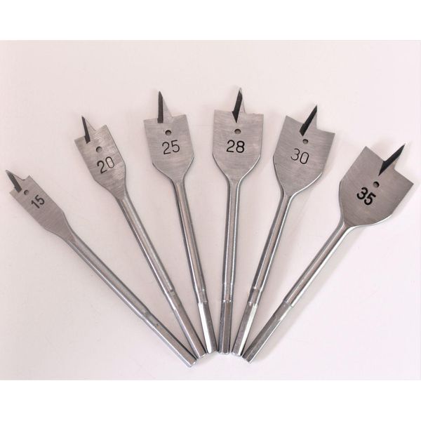 Makita Set Di Punte Per Fresa Piatta 6 Pezzi Avvitatore A Batteria Fresa Per Legno Trapano Fresa Piatta-image