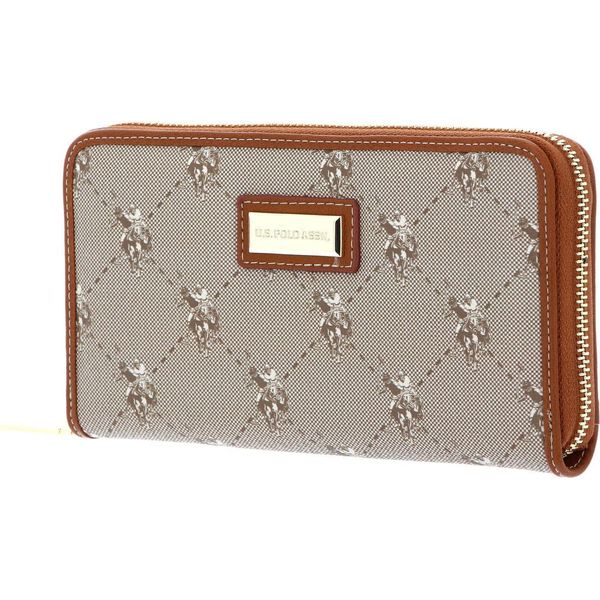 U.S. Polo Assn. Portafoglio Hampton Zip Wallet Brown Marrone-image