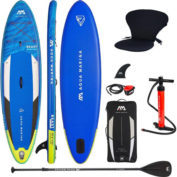 Aqua Marina Beast Sup Board Stand Up Paddle Aufblasbar Tavola Da Surf Kajak Sitz-image