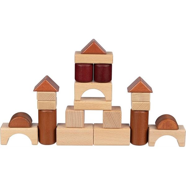 Goki 58450 Blocchi Da Costruzione In Scatola Di Legno 3 X 3 X 3 Cm, Legno, 46 Pezzi, Naturale-image