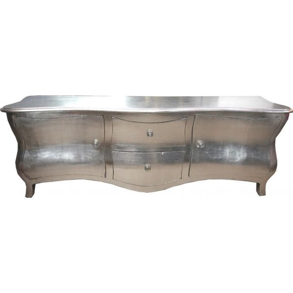 Cassettiera Barocca Lunga / Mobile Tv / Credenza Argento 170Cm - Mobile Tv-image