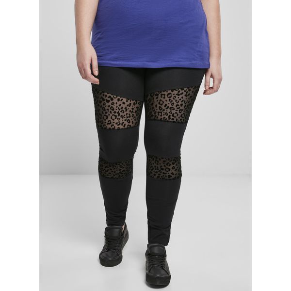 Urban Classics - Leggings Da Donna Con Inserti In Pizzo Nero - 5XL-image