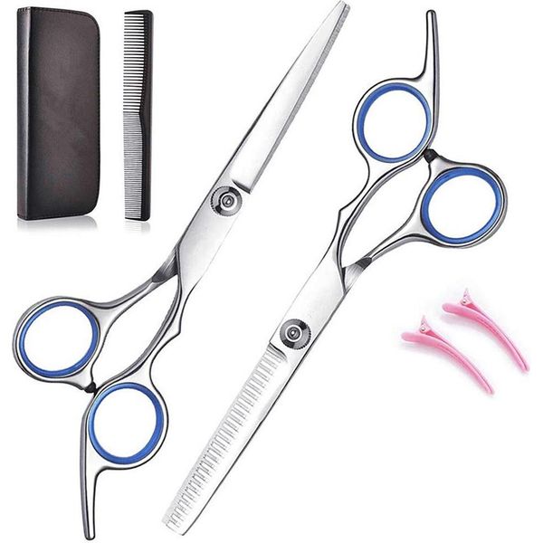 Inf Set Da Parrucchiere Con 2 Forbici, Pettine E Fermagli Per Capelli 6 Parti-image