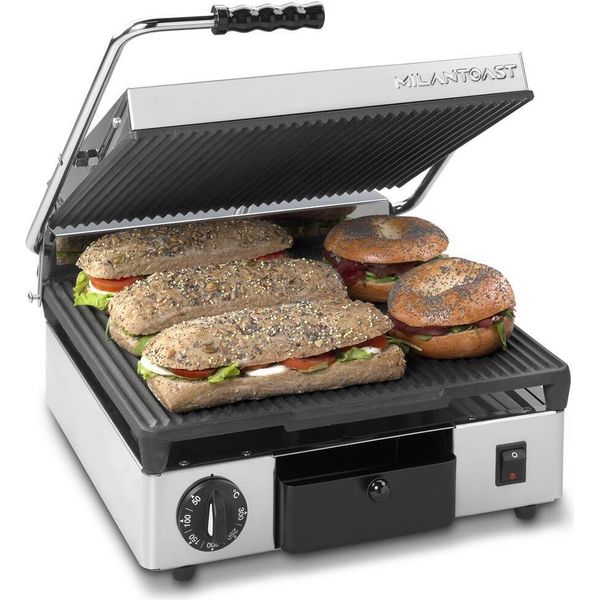 Milantoast Piastra Quadrata In Ghisa Nervata 220-240 V 2,9 Kw-image