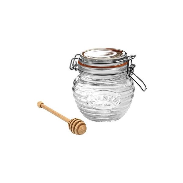 Vaso Di Conservazione Vaso Di Vetro Vaso Per Conserve Vaso Di Vetro Per Miele Kilner 0,4 L Homla-image