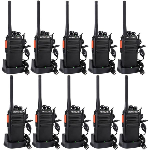 Retevis RT24 Plus, Radio Pmr Senza Licenza Con Auricolare E Batteria Ricaricabile, Per Scuole, Supermercati(10 Pz)-image