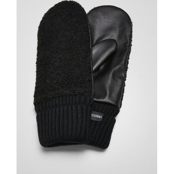 Urban Classics TB3872 | Guanti In Pelle Sintetica Sherpa Da S/M A L/Xl - Colore: Nero - Taglia: S/M-image