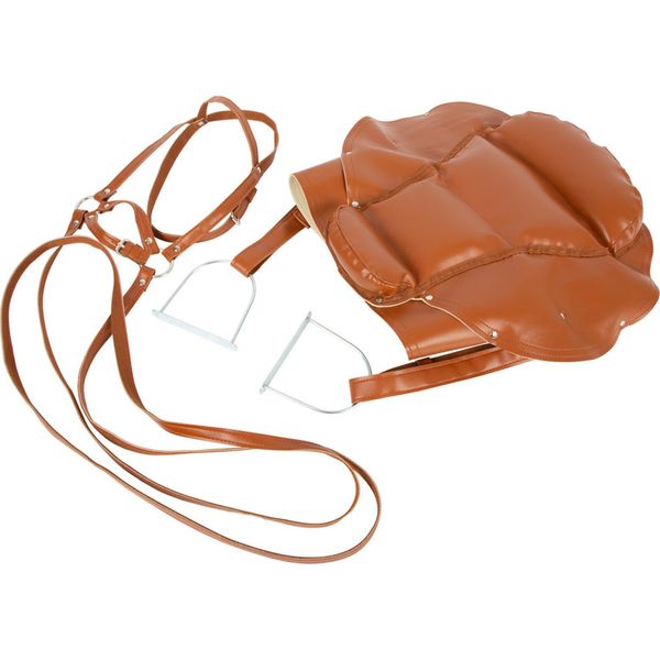 Set Sella E Briglia In Legno Per Cavallo 11906 Marrone, A Partire Da 3 Anni, Da Esterno-image
