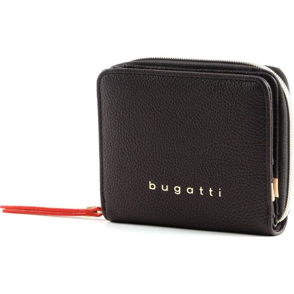 Bugatti Portafoglio Ella Ladies Small Zip Around Wallet Darkbrown Marrone-image