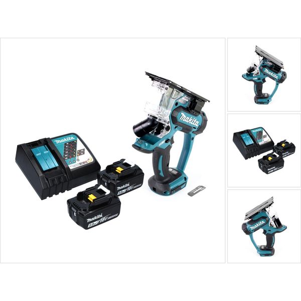 Makita Dsd 180 Rt Sega Per Cartongesso A Batteria 18 V + 2 Batterie 5,0 Ah + Caricabatterie-image