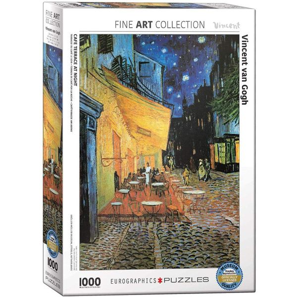 Puzzle Da 1000 Pezzi - Puzzle - Terrazza Del Caffè Di Sera Di Vincent Van Gogh + Accessori Per Puzzle-image