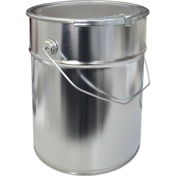 Secchio In Latta Da 10 Litri Hobbock Incl. Coperchio Con Anello Di Serraggio | Robusta Impugnatura In Metallo | A Tenuta D'aria E Di Liquidi | Robusto E Impilabile | Adatto Per Merci Pericolose | Lamiera D'acciaio Stagnata-image