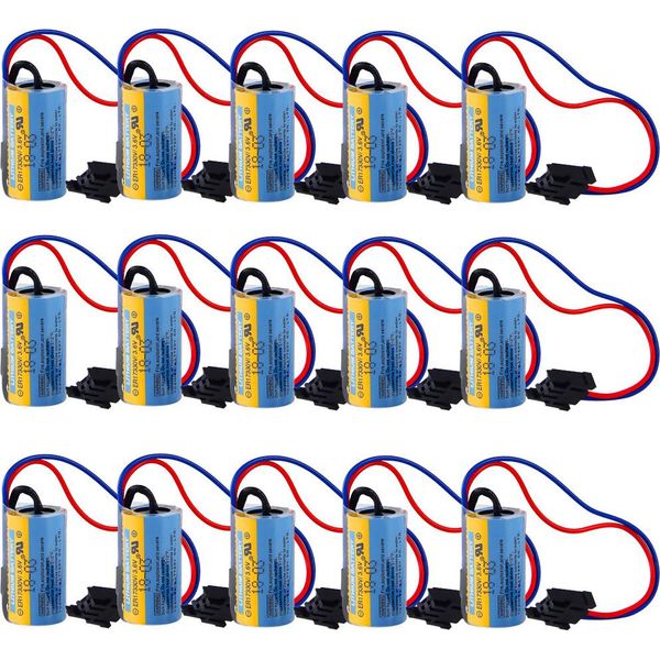 15 Pezzi Mitsubishi Plc Batteria A6BAT ER17330V Dimensioni 2/3A 3,6V Batteria Agli Ioni Di Litio Sps +Spina-image