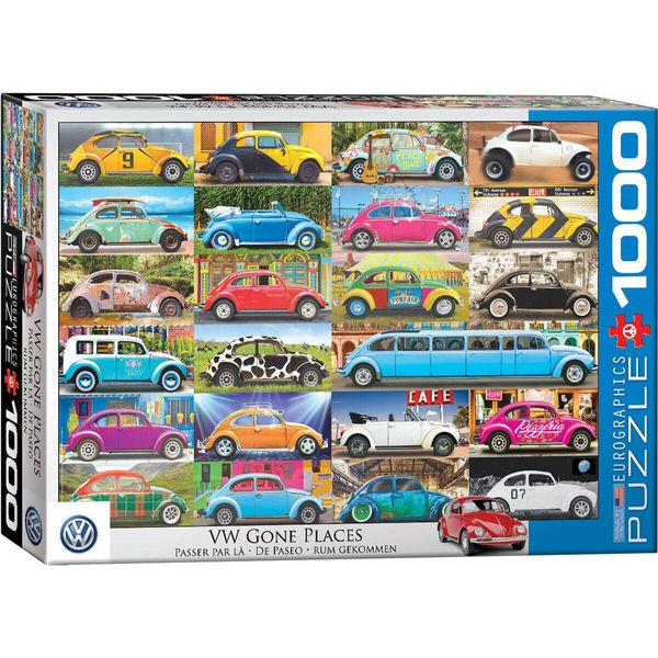 Puzzle Da 1000 Pezzi - Puzzle - Volkswagen Beetle - Ampiamente Viaggiato + Cornice In Alluminio Per 1000 Pezzi-image