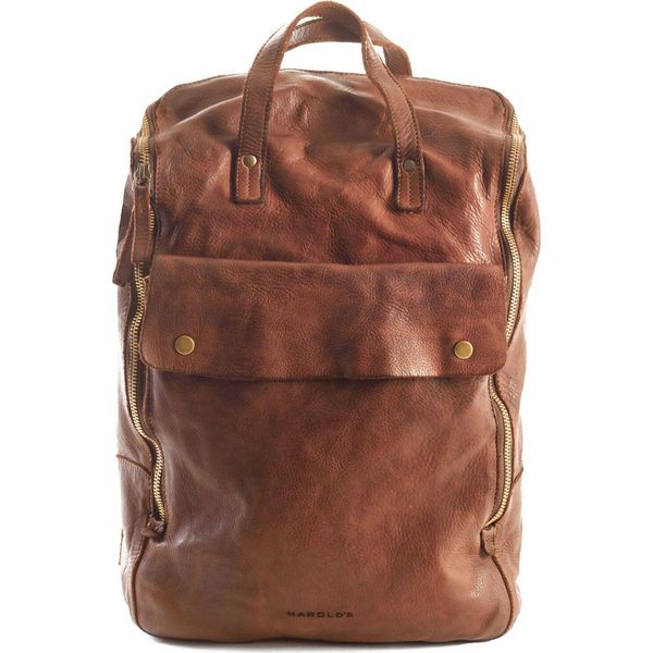 Harold's Pelle Zaino Per Laptop Zaino Con Scomparto Per Laptop Submarine Notebook Backpack Cognac Marrone-image