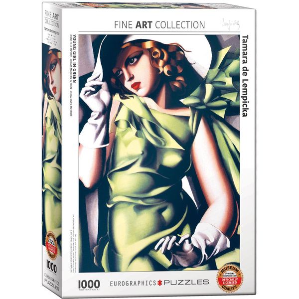 Puzzle Da 1000 Pezzi - Puzzle - Tamara Lempicka - Giovane Ragazza Art Deco + Set Di 3 Accessori Per Puzzle Deluxe-image