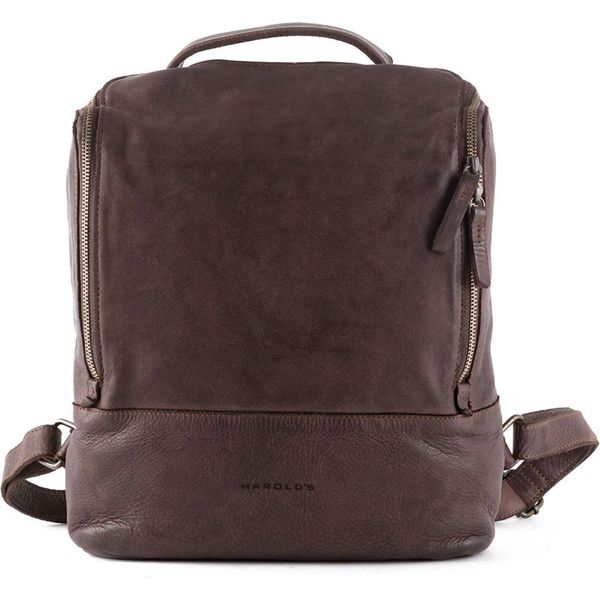 Harold's Pelle Zaino Per Laptop Zaino Con Scomparto Per Laptop Submarine Notebook Backpack Brown Marrone Scuro-image