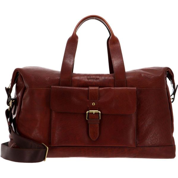 Saddler Borsa Da Viaggio Borsa A Tracolla Con Scomparto Per Laptop Charles Weekend Bag Midbrown Marrone-image