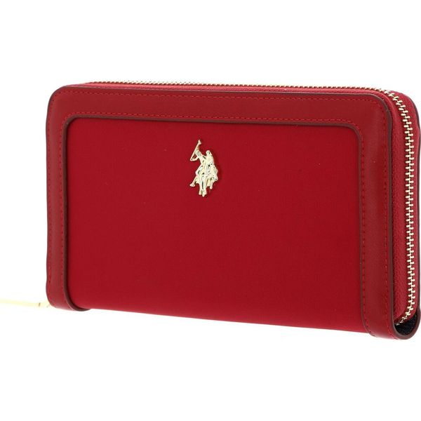 U.S. Polo Assn. Portafoglio Houston Zip Around Wallet Red Rosso-image