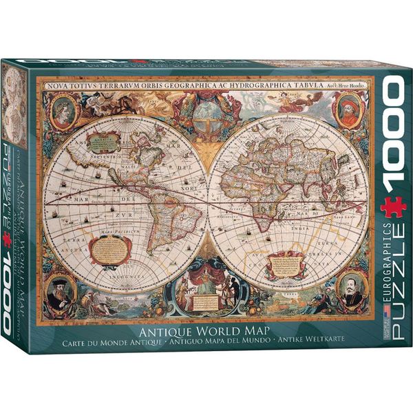 Puzzle Da 1000 Pezzi - Puzzle - Mappa Del Mondo Antico Orbis Geographica + Cornice In Alluminio Per 1000 Pezzi-image