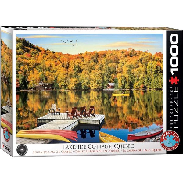 Puzzle Da 1000 Pezzi - Puzzle - La Casa Sul Lago In Quebec + Accessori Per Puzzle-image