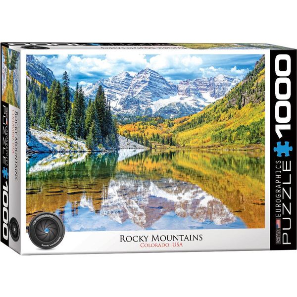 Puzzle Da 1000 Pezzi - Puzzle - Lago Di Montagna Nelle Montagne Rocciose + Cornice In Alluminio Per Puzzle Da 1000 Pezzi-image