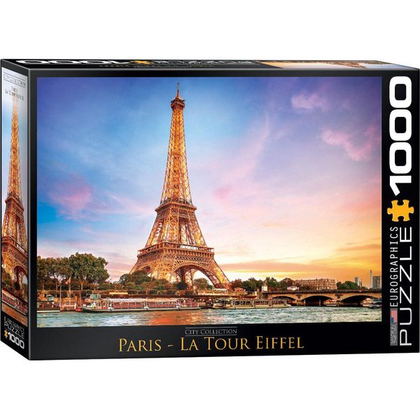 Puzzle Da 1000 Pezzi - Puzzle - Parigi Con Torre Eiffel + Cornice In Alluminio Per Puzzle Da 1000 Pezzi-image