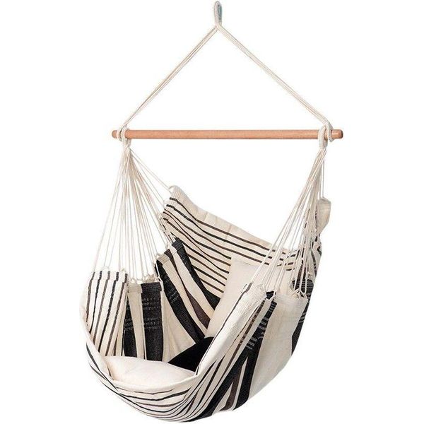 Sedia Sospesa Macamex Relaxa Cafe Cotone Marrone, Beige Sedia Sospesa Certificata Fsc-image