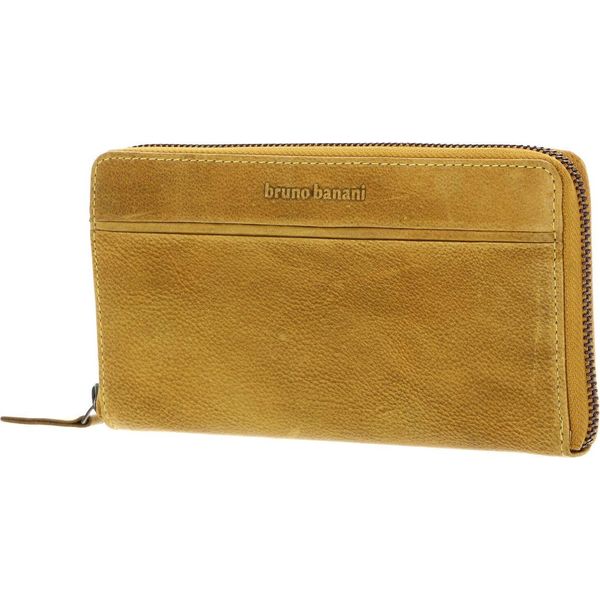Bruno Banani Pelle Portafoglio Frankfurt Zip Around Wallet Yellow Giallo-image