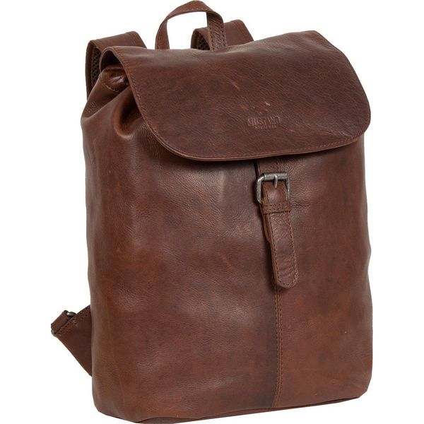 Mustang Pelle Zaino Zaino Per Il Tempo Libero Catania Leather Backpack Brown Marrone-image