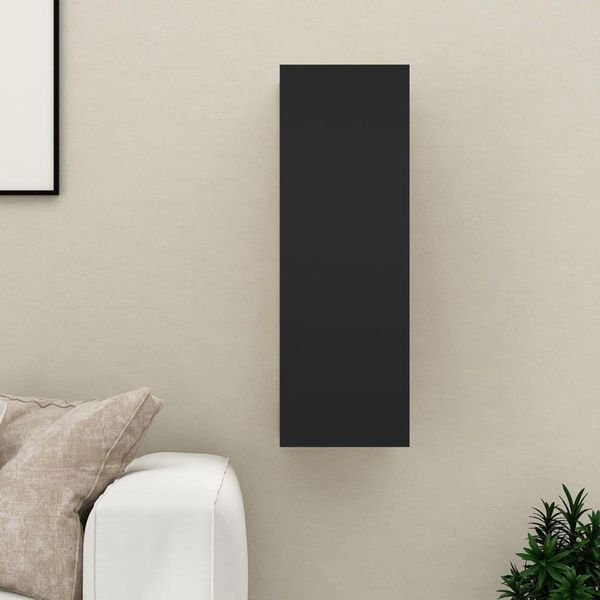 Syfax™ Mobile Porta Tv Nero 30,5X30X90 Cm In Legno Multistrato-image